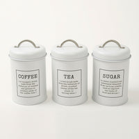 3 Pieces Airtight Kitchen Canister Set Rust-Proof Storage Canister Set Easy-to-Clean Kitchen Canisters with Handles for Home Organizers