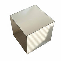Mirrored Cube Table Minimalist Design Mirrored Display Furniture Mirror Finish Photography Prop for Homeowners, Renters, Bedroom