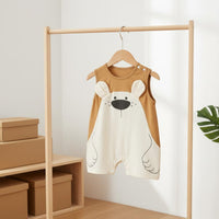 Cartoon Bear Baby Romper Korean Design Baby Romper with 3D Ears Snap Crotch