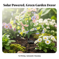 Solar Flower Stake Light Solar Floral Stake Light No Wiring Required Simulation Chrysanthemum Lamp for Lawn, Patio, Balcony