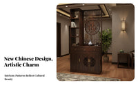 Chinese Design Partition Cabinet Multi-Functional Hollow-Carved Entryway Divider Does Not Block Light and Ventilation Entryway Storage Cabinet