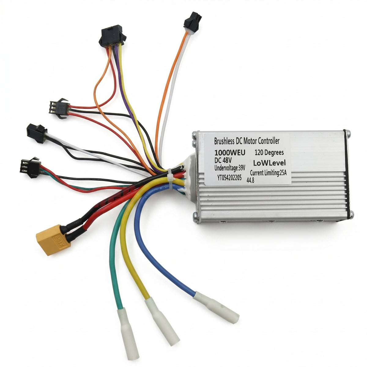 Wired 48V 1000W Controller Color-Coded Scooter Controller with Wiring Harness for Technicians