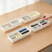 4 Pieces Desk Drawer Organizer Tray Low-Profile Drawer Organizer Tray Compartmented for Office