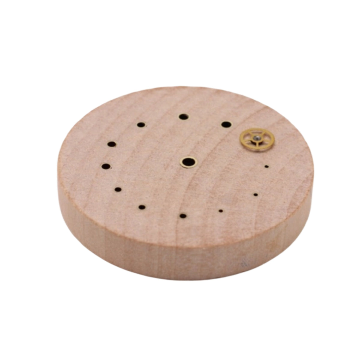 Unfinished Wood Watch Repair Base Copper Tube Beech Wood Base Uncoated for Bench Support