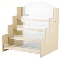 Wooden Card Display Rack Tiered Design Greeting Card Organizer Rack for Crafters