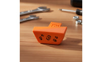 Wedge-Shaped Plastic Knob with Mounting Tab Orange Replacement Equipment Knob Compatible Control Knobs Ribbed for DIYers, Technicians, Machinery Maintenance