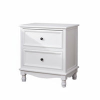 Narrow Design 2-Drawer Nightstand European design Bedside Table Fully Assembled Bedroom Furniture Easy Assembly for Apartment Dwellers, Students, Dorm Room, Nursery, Entryway, Office