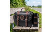 Motorcycle Side Bag with Pouch Universal Fit Motorcycle Saddlebags Retro for Road Trips