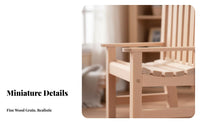 Photography Prop 1:12 Scale Wooden Bench DIY Paintable Miniature Wooden Bench Realistic Feature 1:12 Scale Furniture Artisan-Made for Crafters, Dioramas, Model Scenes, Craft Projects