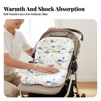 Soft & Comfortable Stroller Cushion Washable Stroller Seat Liner Head & Body Support for Infants, Toddlers, Outdoor