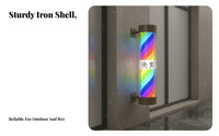 Rotating Barber Pole Light Super Bright LED Rainbow Barber Pole High Brightness Rotating Hair Salon Sign for Barbers, Outdoor, Storefront