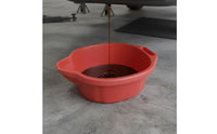 18L Large Capacity Deep Oil Drain Pan Reinforced Structure Heavy Duty Oil Pan Thickened Design Automotive Tool Long-Lasting Plastic for Auto Repair Workers, Mechanics, Garage