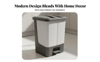 With Lid Wet Dry Separation Garbage Can Removable Inner Bins Foot Pedal Sorting Bin Easy to Clean Step Garbage Can for Office