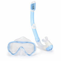 Anti-Fog Snorkeling Gear with Splash Guard Adjustable Snorkel Mask with Nose Cover Flexible Snorkeling Mask with Snorkel Tube Clear-Vision for Beginners
