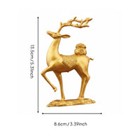 Symbol of Prosperity Chinese Fortunate Deer Ornament Wedding Gift Fortune Deer Figurine for Entryway