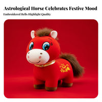 Year of the Equine Stuffed Festive Gift Chinese Astrological Horse Toy Huggable and Cuddly Chinese New Year Cuddly Toy for Kids, Sp Herald Festival