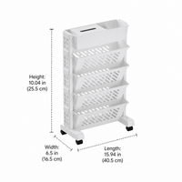 Craft Storage Trolley, Elegant White Rolling Storage Cart with Removable Drawers, Movable Storage Drawers for Art Supplies