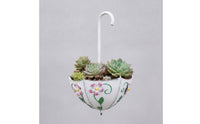 Umbrella Shaped Wall Hanging Planter Outdoor Umbrella Planter Rustic for Patio