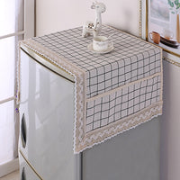 Refrigerator Washing Machine Dust Cover with Storage Pockets