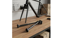 Foldable Design Double Leg Kickstand Heavy Duty Center Mount Bike Stand Easy to Install Two Leg Cycle Support Aluminum Alloy Body for Cyclists