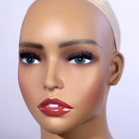 PVC Mannequin Bust Molded Mannequin Head with Shoulders Realistic Look Hairpiece Display Head for Photo Shoots