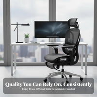 Ergonomic Mesh Chair with Headrest Reclining Spinerest Rotate Seat Sturdy Duty Safety Certified for Remote Workers
