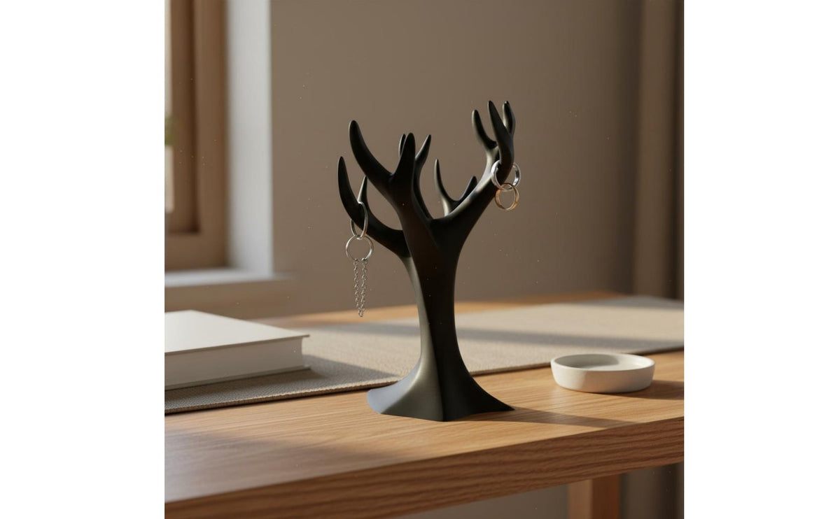 Tree Jewelry Holder 3D Printed Decorative Key Tree Branch Necklace Rack Lightweight Necklace Holder Stand