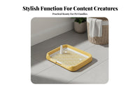 Indoor Dog Toilet Easy to Clean Indoor Dog Pet Toilet Low Entry Design Puppy Training Tray with Grid for Small Dogs, Apartment Living, Balcony