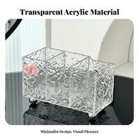 Multi-Compartment Vanity Box Transparent Design Lidded Multicompartment Cosmetic Box