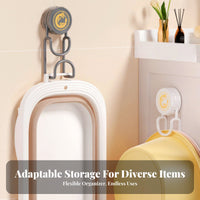 Easy Installation Drill-Effortless Basin Hanger Space Saving Suction Cup Basin Hook Heavy Duty for Families, Homeowners