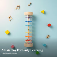 Early Education Rain Stick Toy Colorful Design Rain Sound Tube Vibrant Colors for Toddlers, Babies, Music Class, Preschool, Daycare