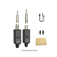Compact Wireless Audio Transmitter and Receiver with 6.35 Mm Plug Rechargeable Wireless Guitar Transmitter Receiver 5.8GHz Anti-Interference for Musicians, Live Performance