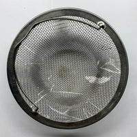 Kitchen Sink Strainer with Handle, Stainless Steel Strainer and Sink Drain Strainer, Large Sink Waste Strainer to Prevent Clogs in Household Drains