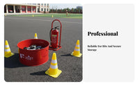 High-Temperature Resistant Fire Drill Container Long-Lasting and Sturdy Heavy-Duty Steel Drum Multi-Purpose Ancestral Paper Incinerating Container With Lid for Facilities Managers, Factory Workers, Schools, Factories, Warehouses, Backyard