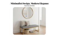 Multi-Purpose Entryway Changing Bench paded Seat Long Stool long-lasting Construction Indoor Seating Comfortable pading for Business Owners, Interior Decorators, hairstyling Shop, Fitting Room, Hallway, Walk-in Closet