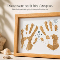 DIY Sand Handprint Art Frame Kit for Couples & Friends, Beach Souvenir Keepsake