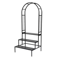 Multi-Tier Design Climbing Plant Archway Weather-Resistant Tiered Archway Stand Stepped Shelving Garden Trellis robustDuty Construction for Gardeners, Homeowners, Event Planners, Balcony, Patio, Backyard, Wedding Ceremony