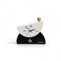 Sculptural Clock Decorative Clock with Arched Base Classic for Entryway, Office