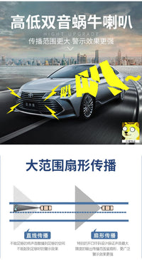 适用于19-23款亚洲龙汽车防水高低音蜗牛喇叭无损升级改装