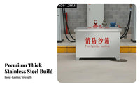 Fire Fighting Sandbox Thickened Stainless Steel Sand Bin Rust-Resistant Fire Sand Storage Box for Industrial Workers, Oil Depots Plants, Schools