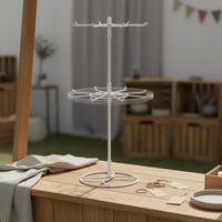 Rotating Jewelry Stand 360-Degree Rotation Multi-Tier Display Rack Space-Saving Rotating Display Stand for Market Stall, Retail Store, Tabletop