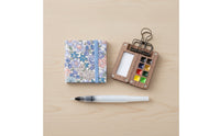 Pocket Watercolor Palette with Book Lightweight Watercolor Paint Set with Sketchbook Beginner Friendly for Artists, Beginners, Journaling