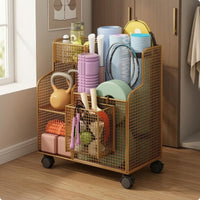 Compartment Storage Rack Tall Upright Freestanding Storage Rack Floor Standing for Home Gym