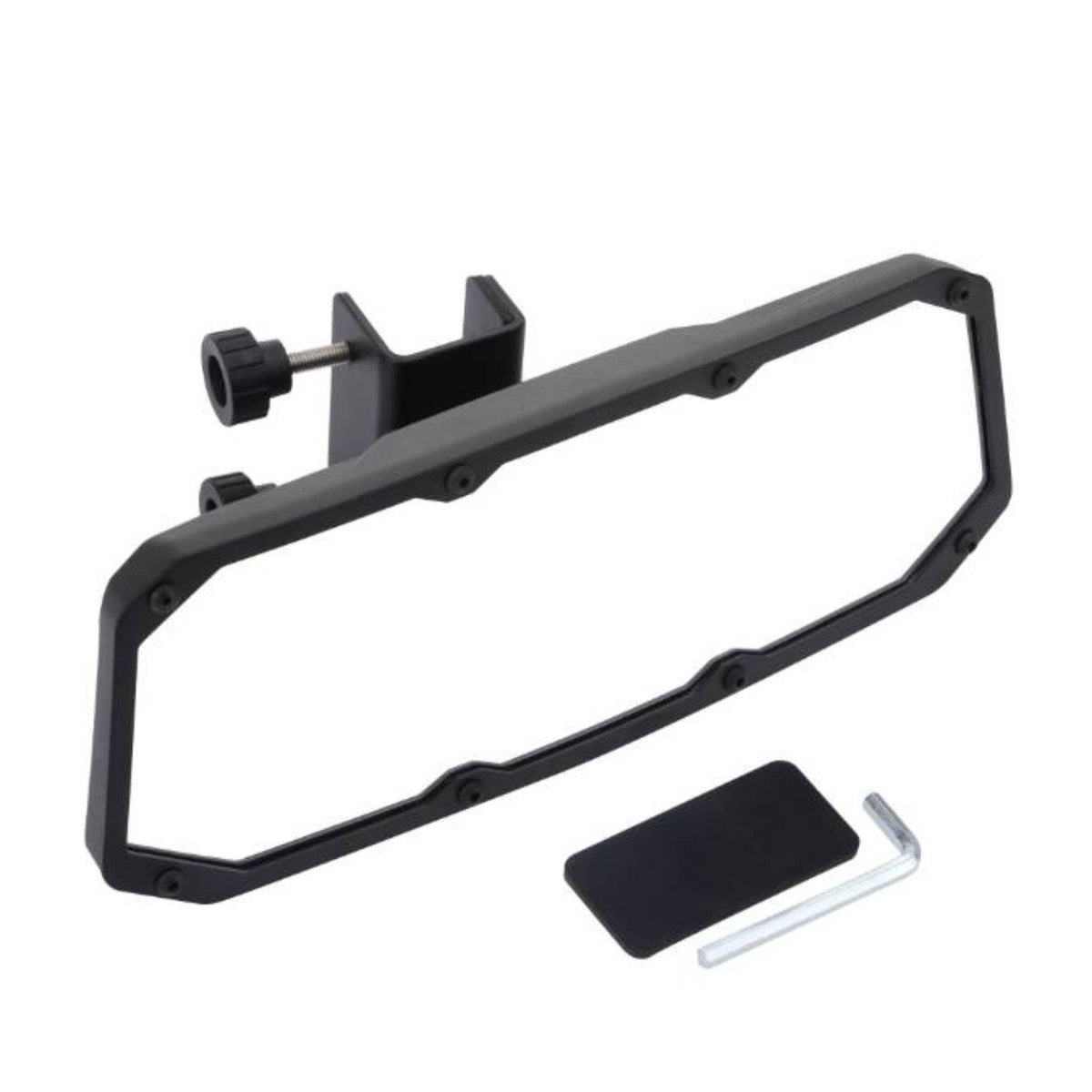 Marine Mirror with Bracket Adjustable Rearview Mirror with Clamp Corrosion-Resistant Heavy Duty for Boaters, Boats, UTVs