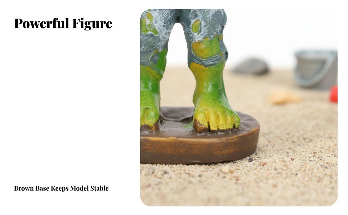 Resin Sand Tray Toy Muscular Man Figure Green Monster Miniature for Therapists, Psychologists, Sandplay Therapeutic Practice