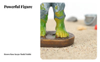Resin Sand Tray Toy Muscular Man Figure Green Monster Miniature for Therapists, Psychologists, Sandplay Therapeutic Practice