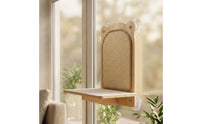 Cat Window Perch with Scratching Panel Compact Window Cat Perch with Scratching Panel Cozy pet Furniture for Apartments
