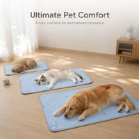 Pet Cooling Latex Mat for Cats and Dogs, Silk Ice Pad for Summer