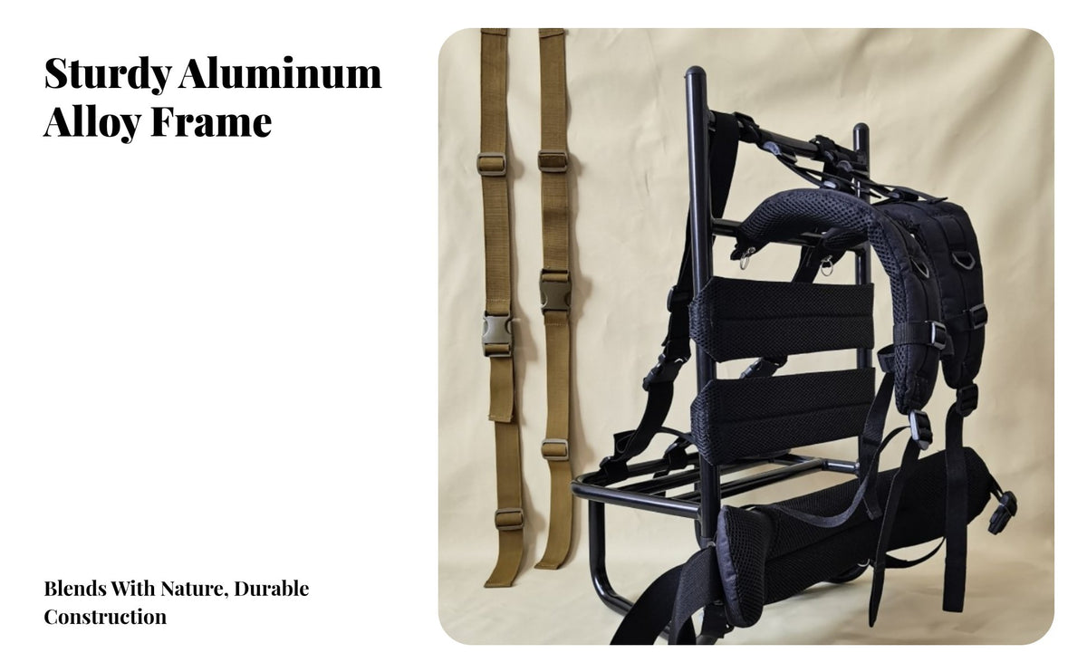 Fully Welded Construction Heavy Duty Pack Frame Multi-Purpose External Freighter Frame Ergonomic Design Aluminum Cargo Hauler Breathable Back Padding for Rescue Personnel, Delivery Workers, Mountaineering, Camping, Goods Transportation