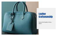 Luxury Genuine Leather Structured Bag, Women's Shoulder Handbag, Minimalist Bowling Purse, Top Grade Cowhide, Large Capacity